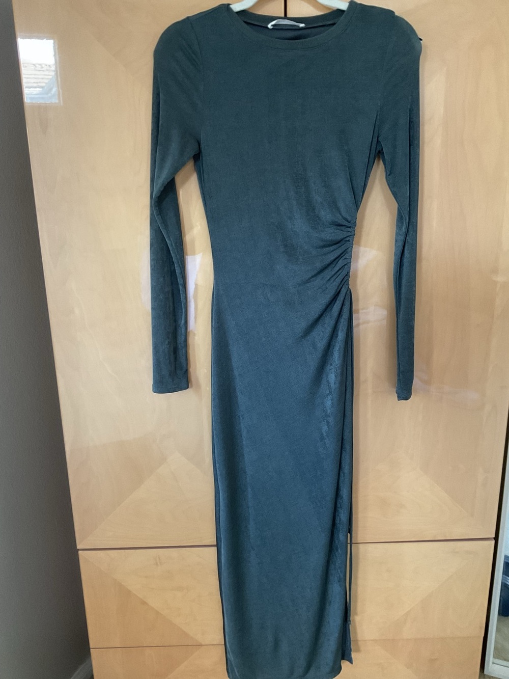 12th tribe Afterglow shimmer cutout Dress blue